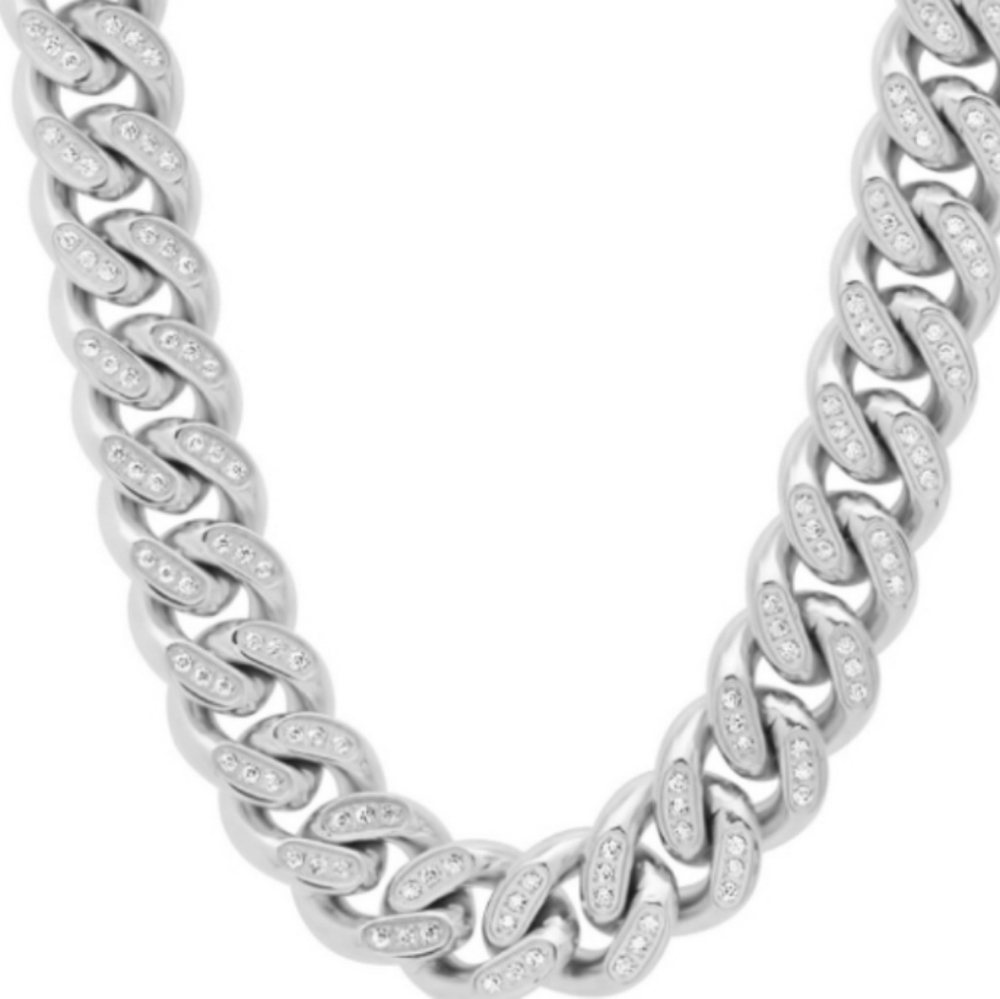 Miami Cuban Link Chain w/ CZ Stones